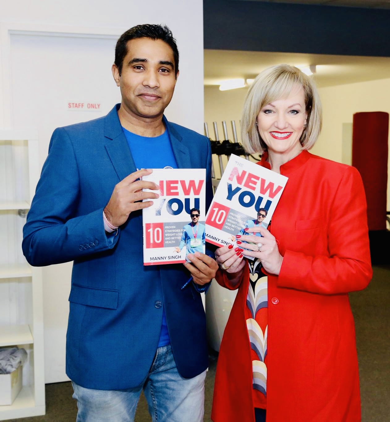 Manny Singh with The Hon. Heidi Victoria, Former Minister for the Arts (State of Victoria, Australia), at the launch of The New You (2017)